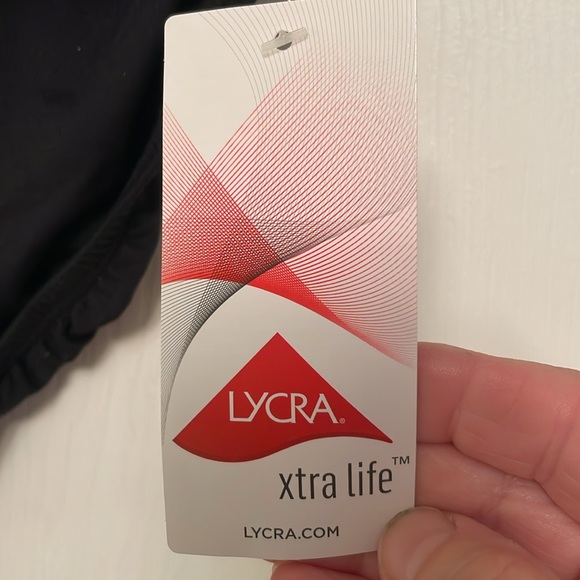 NWT LANDS’ End Mid or High Waisted Black Swim Bottoms Small 6-8 - Picture 2 of 9